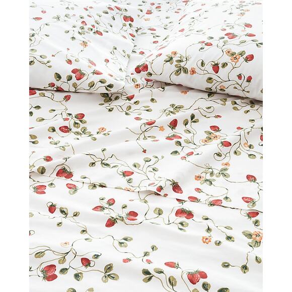 Garnet Hill Organic Percale Cotton Sheet Set - Queen Sheets + King Pillowcases - Picture 3 of 7